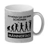 Ich wünsche dir einen schönen Männertag Kaffeebecher Evolution des Menschen