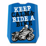 Keep calm & ride a bike Parkscheibe mit Motorrad Motiv in rot