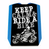 Keep calm & ride a bike Parkscheibe mit Motorrad Motiv in rot