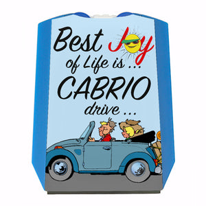 Best Joy of Life is Cabrio drive Parkscheibe in lila mit 2 Einkaufswagenchips