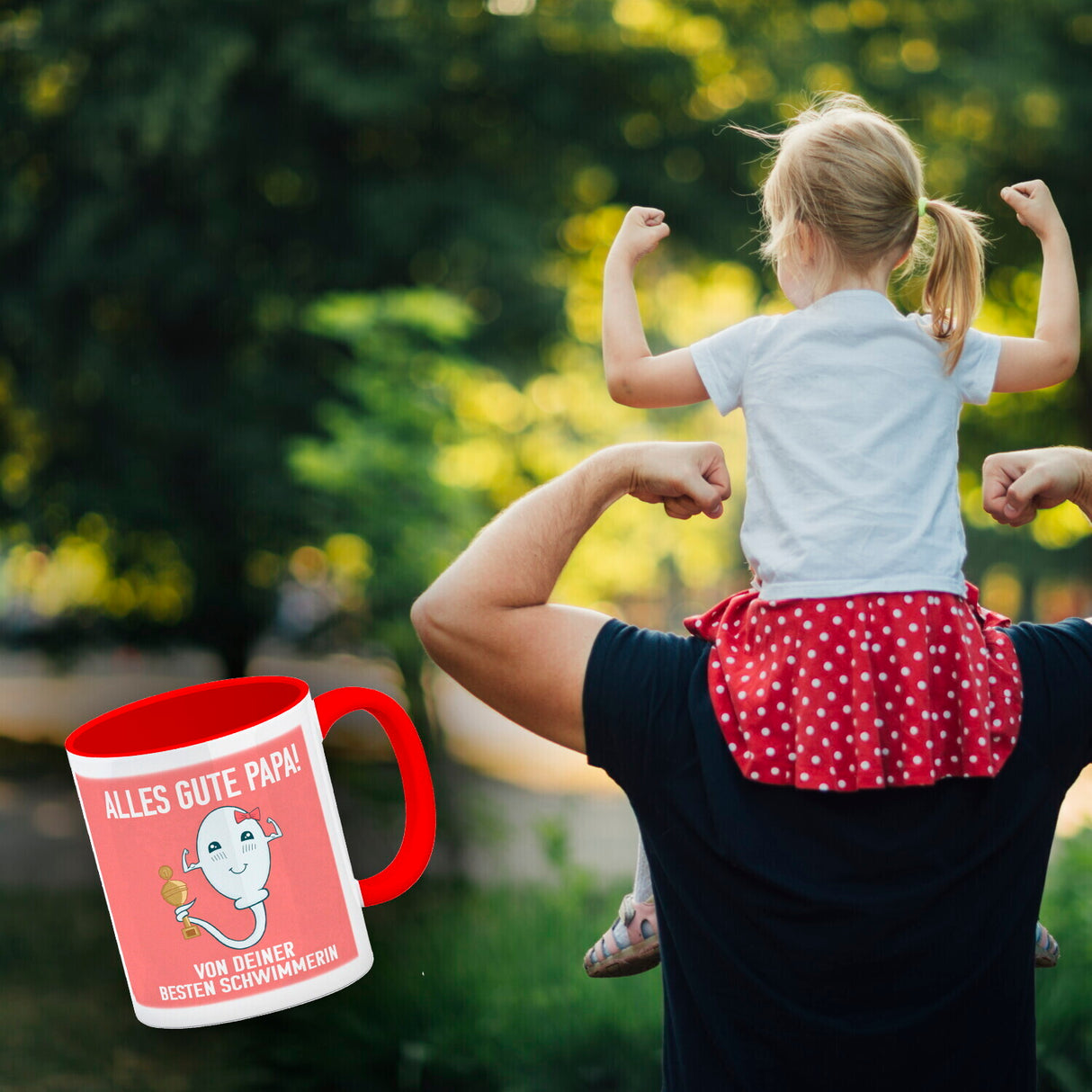 Alles gute Papa von deiner besten Schwimmerin Kaffeebecher zum Vatertag