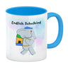 Endlich Schulkind Elefant Kaffeebecher für die Einschulung