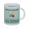 Endlich Schulkind Kaffeebecher mit niedlicher Maus und Spruch