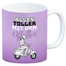 Alles toller mit dem Roller Kaffeebecher in {rosa} mit Rollerfahrerin