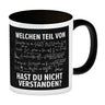 Welchen Teil von… hast du nicht verstanden Mathematische Formel Kaffeebecher