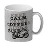 Keep calm & ride a bike Kaffeebecher zum Thema Motorrad fahren