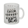 Keep calm & ride a bike Kaffeebecher zum Thema Motorrad fahren