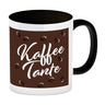 Kaffeetante Kaffeebecher zum Thema Koffeinjunkie