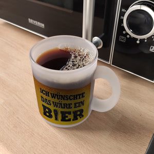 Ich wünschte das wäre ein Bier Kaffeebecher mit Biermotiv