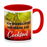 Ich wünschte das wäre ein Cocktail Kaffeebecher mit Cocktailmotiv