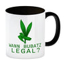 Wann Bubatz legal Kaffeebecher mit Graspflanze