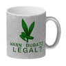 Wann Bubatz legal Kaffeebecher mit Graspflanze