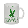 Wann Bubatz legal Kaffeebecher mit Graspflanze