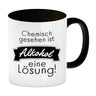 Chemisch gesehen ist Alkohol eine Lösung Kaffeebecher