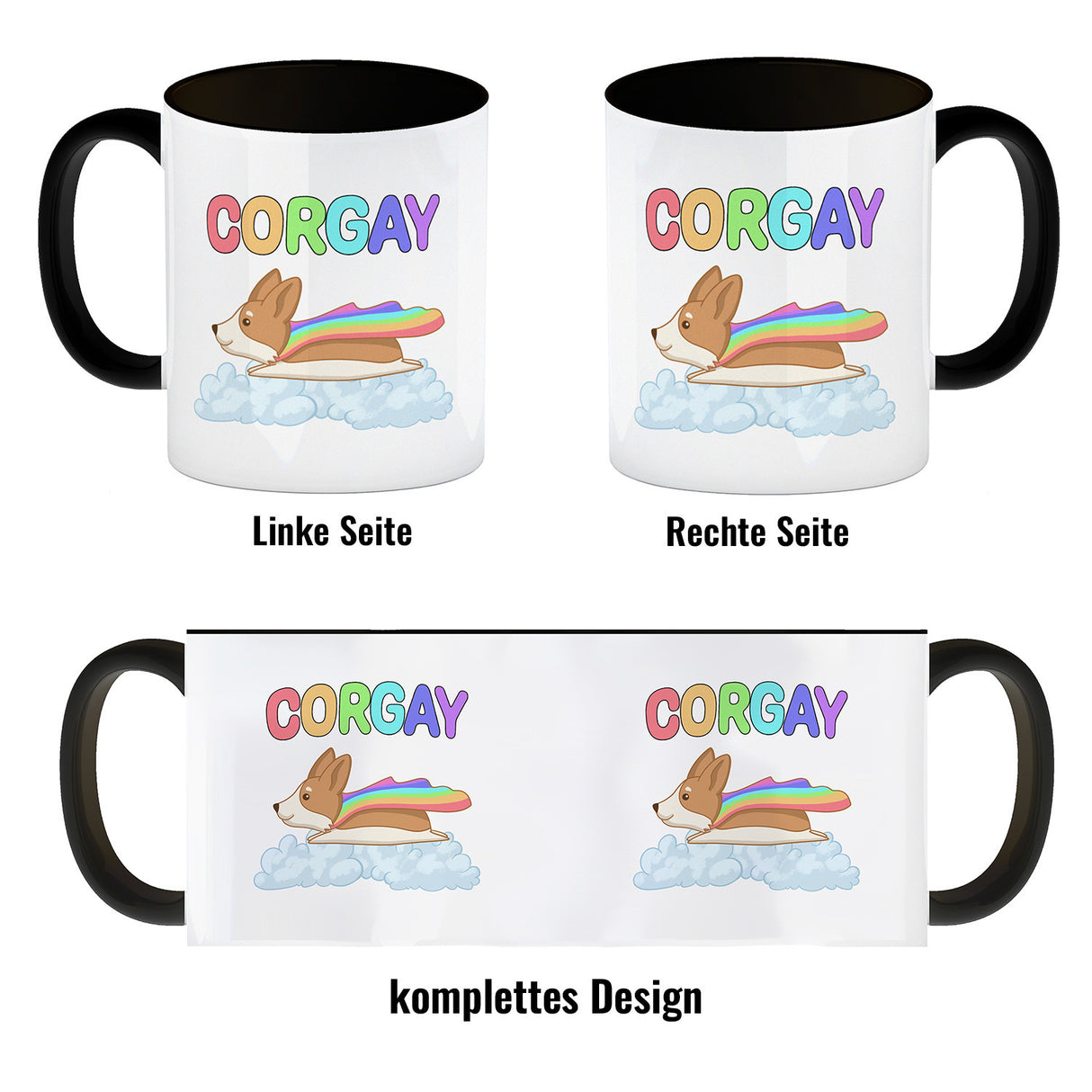Corgay Hund LGBT-Bewegung Kaffeebecher