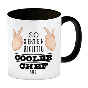 So sieht ein richtig cooler Chef aus Kaffeebecher für die Arbeit