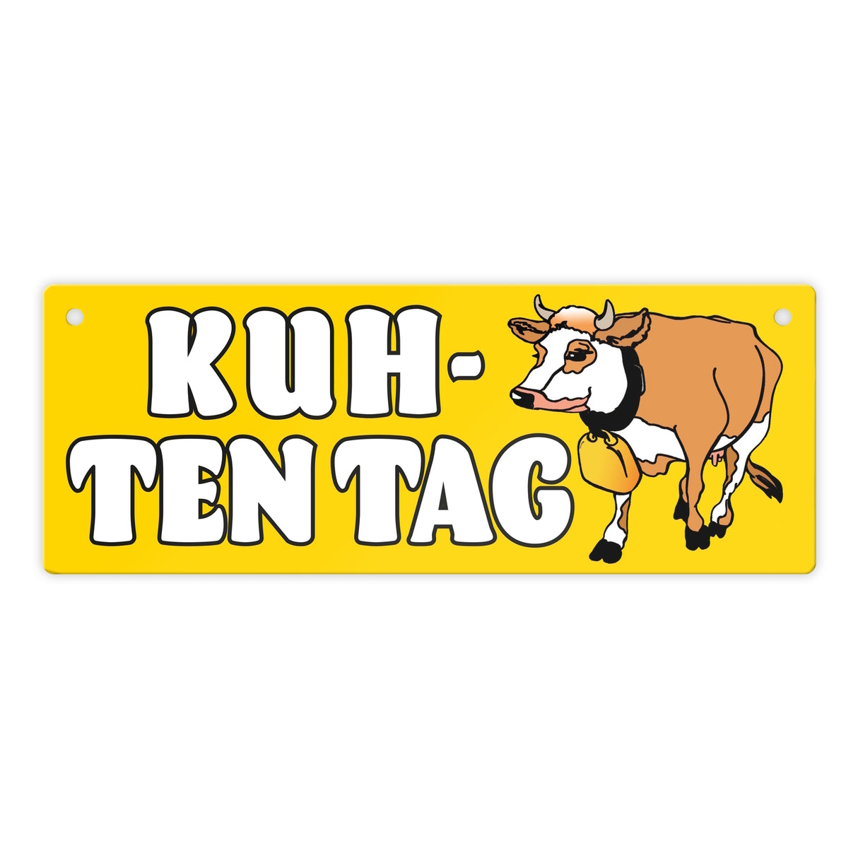 Kuh-ten Tag Metallschild mit Kuh zum Thema Bauernhof