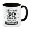 Kaffeebecher für den 30. Geburtstag mit Motiv: Erfahrung