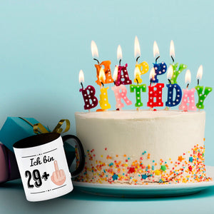 Kaffeebecher für den 30. Geburtstag mit Motiv: Mittelfinger