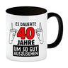 Witziger Kaffeebecher für den 40. Geburtstag mit Motiv: Gutes Aussehen