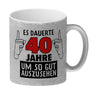 Witziger Kaffeebecher für den 40. Geburtstag mit Motiv: Gutes Aussehen