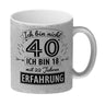 Witziger Kaffeebecher für den 40. Geburtstag mit Motiv: Erfahrung