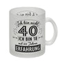 Witziger Kaffeebecher für den 40. Geburtstag mit Motiv: Erfahrung