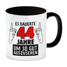 Witziger Kaffeebecher für den 44. Geburtstag mit Motiv: Gutes Aussehen