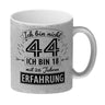 Witziger Kaffeebecher für den 44. Geburtstag mit Motiv: Erfahrung