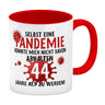 Witziger Kaffeebecher für den 44. Geburtstag mit Motiv: Pandemie