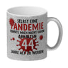 Witziger Kaffeebecher für den 44. Geburtstag mit Motiv: Pandemie