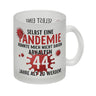 Witziger Kaffeebecher für den 44. Geburtstag mit Motiv: Pandemie