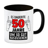 Witziger Kaffeebecher für den 50. Geburtstag mit Motiv: Gutes Aussehen