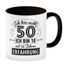 Witziger Kaffeebecher für den 50. Geburtstag mit Motiv: Erfahrung