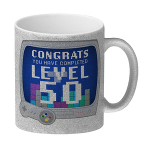 Witziger Kaffeebecher für den 50. Geburtstag mit Motiv: Gamer