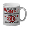 Witziger Kaffeebecher für den 60. Geburtstag mit Motiv: Pandemie