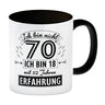 Witziger Kaffeebecher für den 70. Geburtstag mit Motiv: Erfahrung