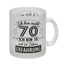 Witziger Kaffeebecher für den 70. Geburtstag mit Motiv: Erfahrung