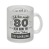 Witziger Kaffeebecher für den 80. Geburtstag mit Motiv: Erfahrung