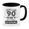 Witziger Kaffeebecher für den 90. Geburtstag mit Motiv: Erfahrung