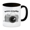 Capture everything Kaffeebecher mit Kamera Motiv für Fotografen