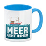 Meer geht immer Kaffeebecher mit Boot für Urlauber