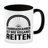 Fahrradfahren ist wie veganes Reiten Kaffeebecher für Radler