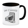 Say cheeeese Kaffeebecher für Fotografen mit Retro Kamera Motiv