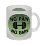 No pain no gain Fitness Kaffeebecher mit Hantel