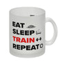 Eat Sleep Train Repeat Fitness Kaffeebecher