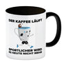 Der Kaffee läuft - sportlicher wird es nicht mehr - Sportmuffel Kaffeebecher