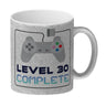 30. Geburtstag Kaffeebecher mit lustigem Spruch: Level 30