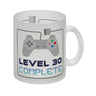 30. Geburtstag Kaffeebecher mit lustigem Spruch: Level 30