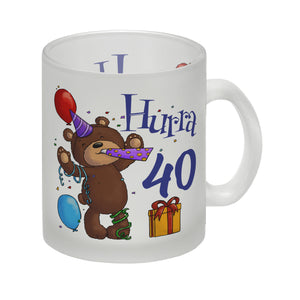 40. Geburtstag Kaffeebecher mit lustigem Spruch: Teddy